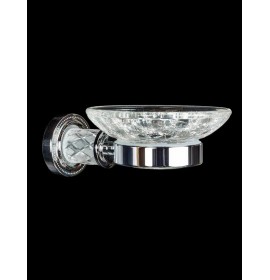 Мыльница для ванной комнаты (Хром) Boheme Luxury Options Murano Crystal 10903-CRST-CH 