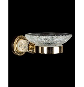 Мыльница для ванной комнаты (Золото) Boheme Luxury Options Murano Crystal 10903-CRST-G 