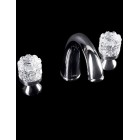 Смеситель для раковины на 3 отверстия Boheme Luxury Options Crystal 277-CRST Хром