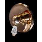 Смеситель для раковины на 3 отверстия Boheme Luxury Options Crystal 285-CRST Золото
