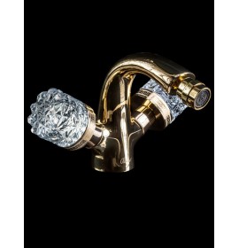 Смеситель для биде двуручковый (Золото) Boheme Luxury Options Crystal 296-CRST 