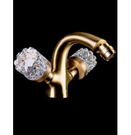 Смеситель для биде двуручковый (Бронза) Boheme Luxury Options Crystal 316-CRST 
