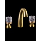Смеситель для раковины на 3 отверстия Boheme Luxury Options Crystal 317-CRST Бронза