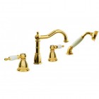Смеситель врезной на борт ванны Boheme Oro 395 