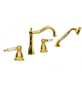 Смеситель врезной на борт ванны Boheme Oro 395 