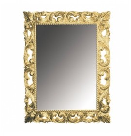Зеркало прямоугольное, золото, (Массив дерева) Boheme 515