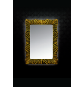 Зеркало прямоугольное, с подсветкой, антика патина, Boheme 520