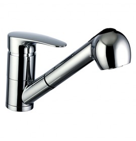Смеситель для кухни Clever BAHAMA XTREME 98180, 100 мм, с выдвижным изливом, ec2, хром