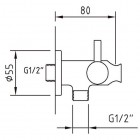 Гигиенический душ-клапан Clever SAHARA 98442, с интегрированным держателем, хром
