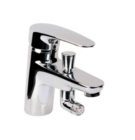 Смеситель на борт ванны Clever BAHAMA XTREME 99131, 1 отверстие, (комплект ручной душ, шланг, крепление), c1, хром