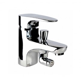 Смеситель на борт ванны Clever HABANA XTREME 99132, 1 отверстие (комплект ручной душ, шланг, крепление), с1, хром