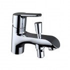 Смеситель на борт ванны Clever S12 ELEGANCE, 99341, 1 отверстие (комплект ручной душ, шланг, крепление), ec1, хром