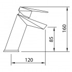 Смеситель для раковины Clever VENTU 99428, 85 мм, ec1, хром