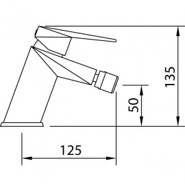 Смеситель для биде Clever VENTU 99431, ec1, хром