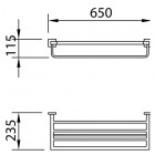 Полка для полотенец Clever URBAN 99468, 65 см, хром