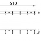 Вешалка Clever S12 99484, 7 крючков, хром