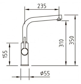 Смеситель для кухни Clever CAIMAN URBAN Osmosis 99684, комбинированный, ec2, хром