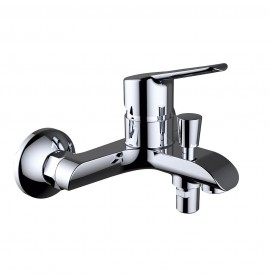 Смеситель для ванны-душа Clever S12 ELEGANCE 99844 (комплект ручной душ, шланг, крепление), c1, хром