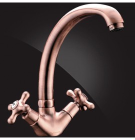 Смеситель Elghansa RETRO CHROME 5960254-T09-copper для кухни двухвентильный, медь