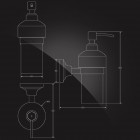 Дозатор для жидкого мыла Elghansa CARRINGTON CRG-470 стекло, хром