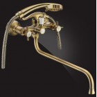 Смеситель Elghansa PRAKTIC BRONZE 2702660-Bronze для ванны двухвентильный с душевым комплектом, бронза
