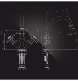 Смеситель Elghansa PRAKTIC CHROME 1922660 для умывальника двухвентильный, хром