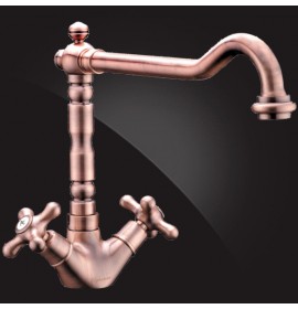 Смеситель Elghansa RETRO CHROME 5900854-copper для кухни двухвентильный, медь