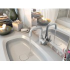 Смеситель Elghansa RUND 16A1230-White Stone для умывальника однорычажный, белый камень