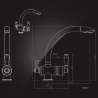 Смеситель Elghansa KITCHEN Pure Water 56A5840 для кухни, хром