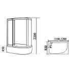 Душевая кабина Timo Standart T-1120 R