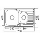 Мойка Zorg PVD SZR-780-2-480 GRAFIT