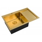 Мойка Zorg PVD SZR-7851-L BRONZE, чаша слева-крыло справа