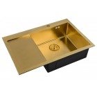 Мойка Zorg PVD SZR-7851-R BRONZE, чаша справа-крыло слева