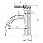 Смеситель для раковины Zorg A 115U-BR, античная бронза