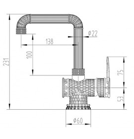 Смеситель для раковины Zorg A 419U-BR, античная бронза