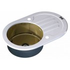 Мойка Zorg Inox Glass GL-7851-OV WHITE Inox Bronze