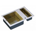 Мойка Zorg Inox Glass GL-8051-2 WHITE Inox Bronze