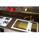 Мойка Zorg Inox Glass GL-8051-2 WHITE Inox Bronze