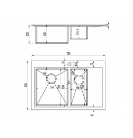 Мойка Zorg Master R 7852-2-L AXIS 