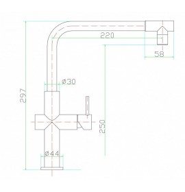 Смеситель Zorg SZR-0911-19 CORES INOX
