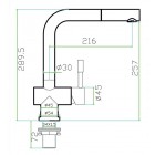 Смеситель Zorg SZR-0912 VITIS Inox, с выдвижной лейкой