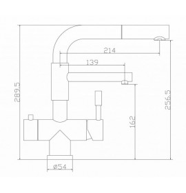 Смеситель Zorg SZR-1068P-D ARCADA Inox, под фильтр