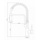 Смеситель Zorg SZR 1069 Rada Inox, с выдвижной лейкой
