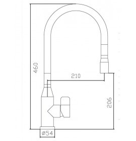 Смеситель Zorg SZR-1096A GRATE Inox, с выдвижной лейкой