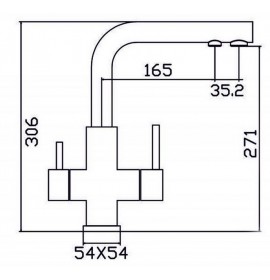 Смеситель Zorg SZR-1126 DAMAS Inox, под фильтр