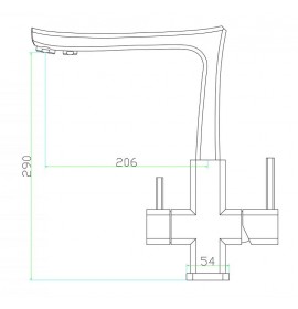 Смеситель Zorg SZR-1127-7C VERSUS Inox, под фильтр