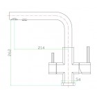 Смеситель Zorg SZR-1127-7G ARIA Inox, под фильтр