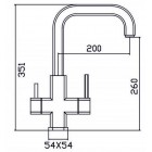 Смеситель Zorg SZR-1127 ERGO Inox, под фильтр
