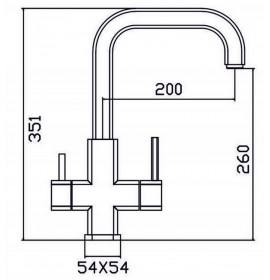 Смеситель Zorg SZR-1127 ERGO Inox, под фильтр