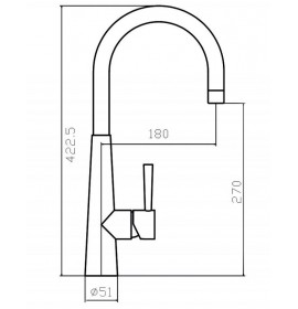Смеситель Zorg SZR-1146 DIXI INOX